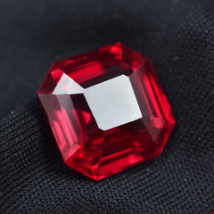 Damn Attractive Rubies Red Gem 10.80 Ct Square Cut Natural Certified Loose Gemstone Bloody Red Ruby From Mozambique Ruby Gem Improve Courage and Confidence