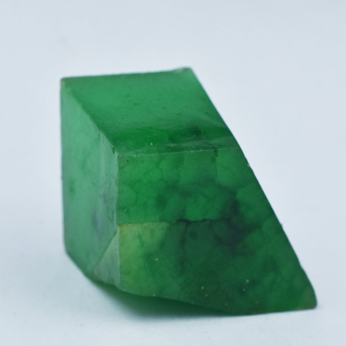 Natural Uncut Rough 372.58 Carat Green Emerald Cut Certified Loose Gemstone , Best For Good Luck & Prosperity | Free Delivery & Gift