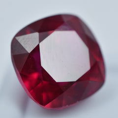 Pigeon Red Ruby Certified 6.85 Carat Ruby Red Natural Square Cushion Cut Loose Gemstone