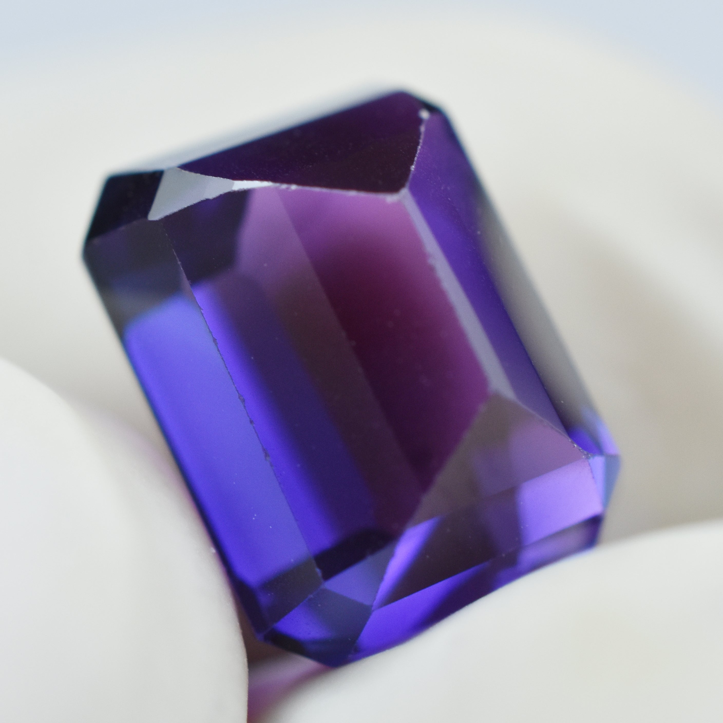 SALE !! Natural Sapphire Purple Emerald Shape Certified 9.63 Ct Rare Loose Gemstone  Loose Gemstone Certified/AAA Top Quality Gemstone/Ring & Jewelry Making Gems Gift For Her/him