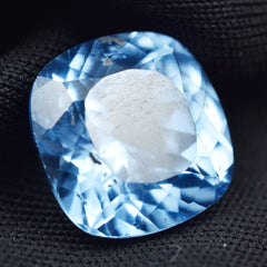 Best Certified 7.55 Carat Square Cushion Cut Blue Sapphire Natural Loose Gemstone For Protection & Emotional Healings