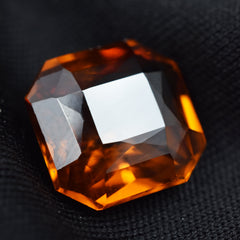 Glistening Orange Sapphire 8.35 Carat Square Cut Natural Certified Loose Gemstone Impressive Sapphire Gem