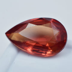 Natural Orange Sapphire 9.75 Carat Pear Cut Certified Loose Gemstone Glistening Sapphire Gemstone