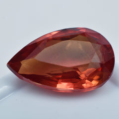 Natural Orange Sapphire 9.75 Carat Pear Cut Certified Loose Gemstone Glistening Sapphire Gemstone