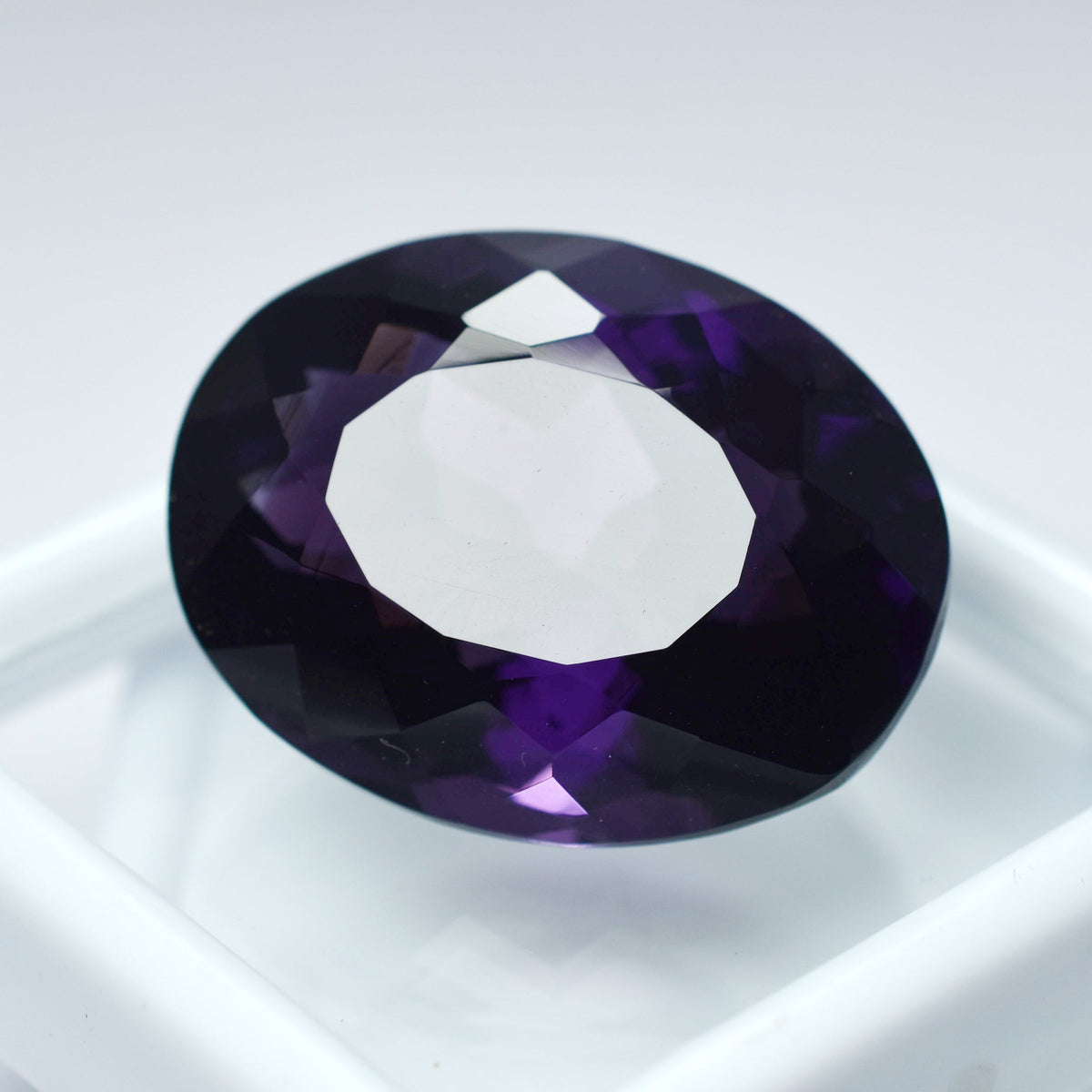 Beautiful Natural Oval Shape 55.32 Ct Purple Color Natural Amethyst Certified Loose Gemstone Pendant Making Gem | Healing Crystal | Gift For Wife/Mother | Free Delivery Free Gift