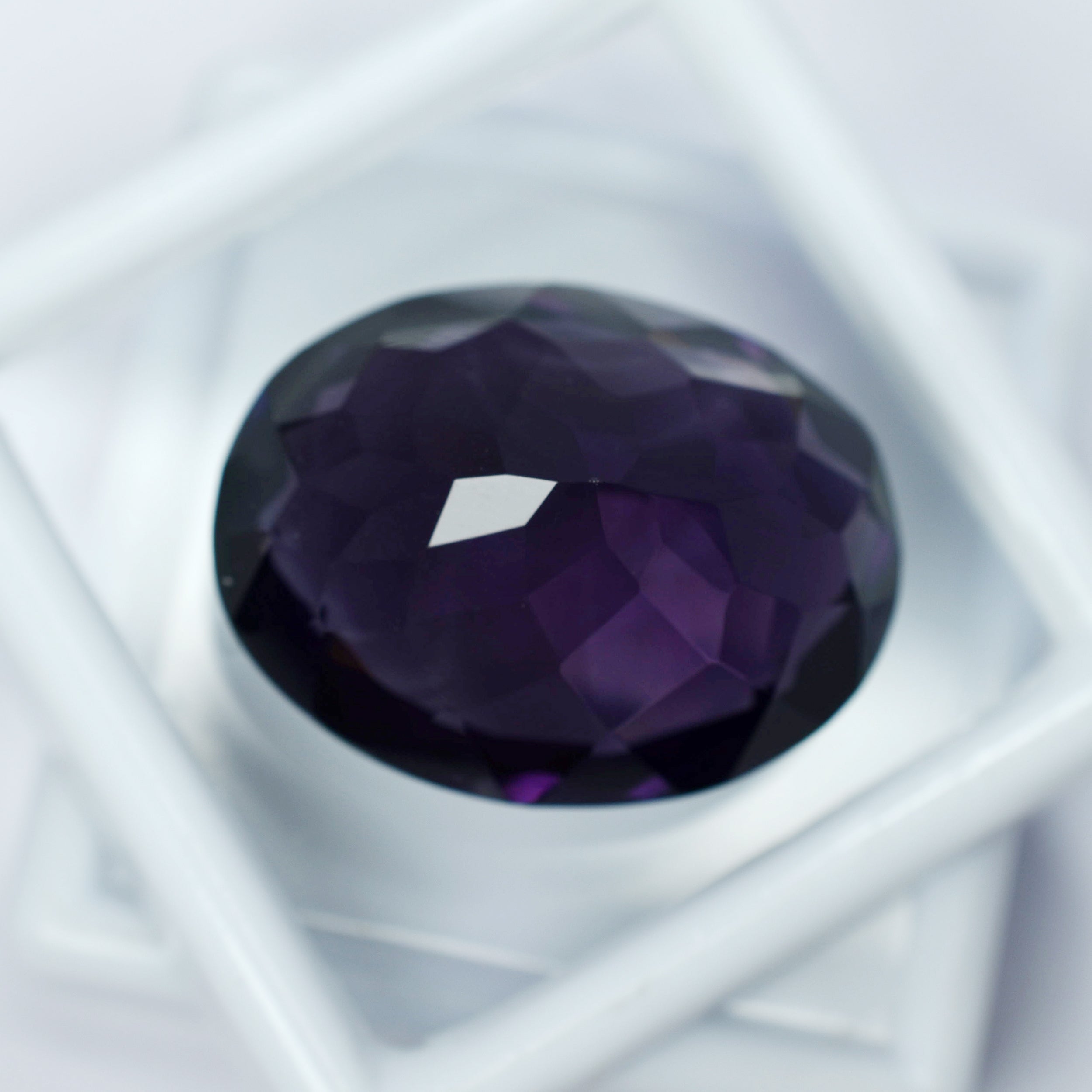 Beautiful Natural Oval Shape 55.32 Ct Purple Color Natural Amethyst Certified Loose Gemstone Pendant Making Gem | Healing Crystal | Gift For Wife/Mother | Free Delivery Free Gift