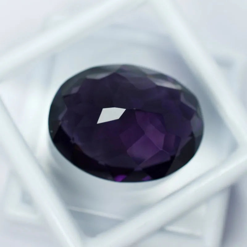 natural oval amethyst 55.32 ct certified loose gemstone crystal
