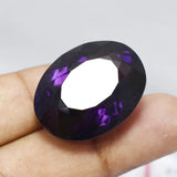 natural oval amethyst 55.32 ct certified loose gemstone natural