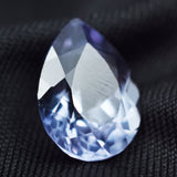 Natural 5.95 Carat Pear Cut Alexandrite Gemstone on Black Background – Certified Color-Change Gem from Russia

