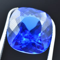 Natural Square Cushion Cut 7.40 Carat Blue Color Tanzanite Loose Gemstone Tanzanite Jewelry Free Shipment With extra Gift