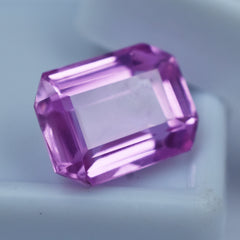 Very Beautiful Emerald Cut Pink Sapphire 8.25 Carat Certified Natural Loose Sapphire Gemstone Sapphire Jewelry