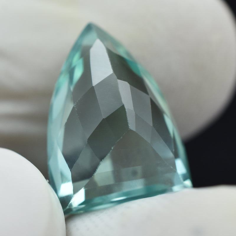 Bluish Green Montana Sapphire profile depth and girdle