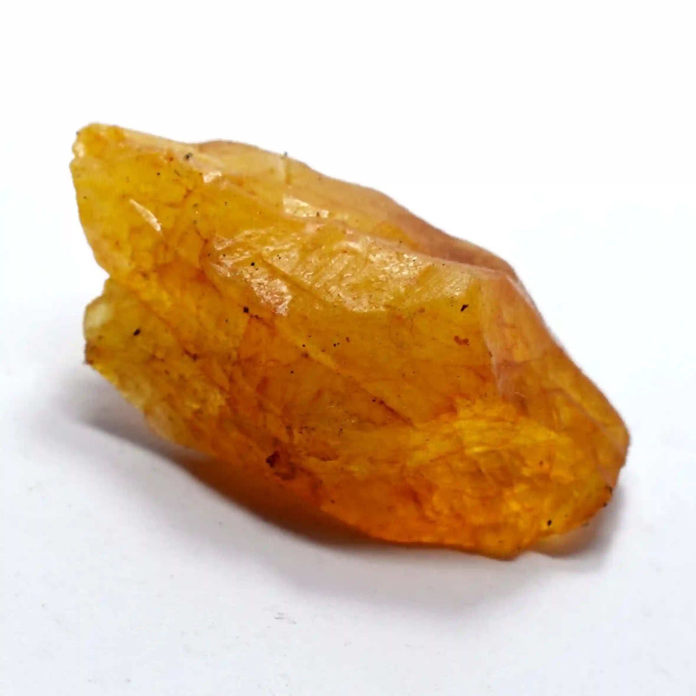 Yellow crystal on a black background