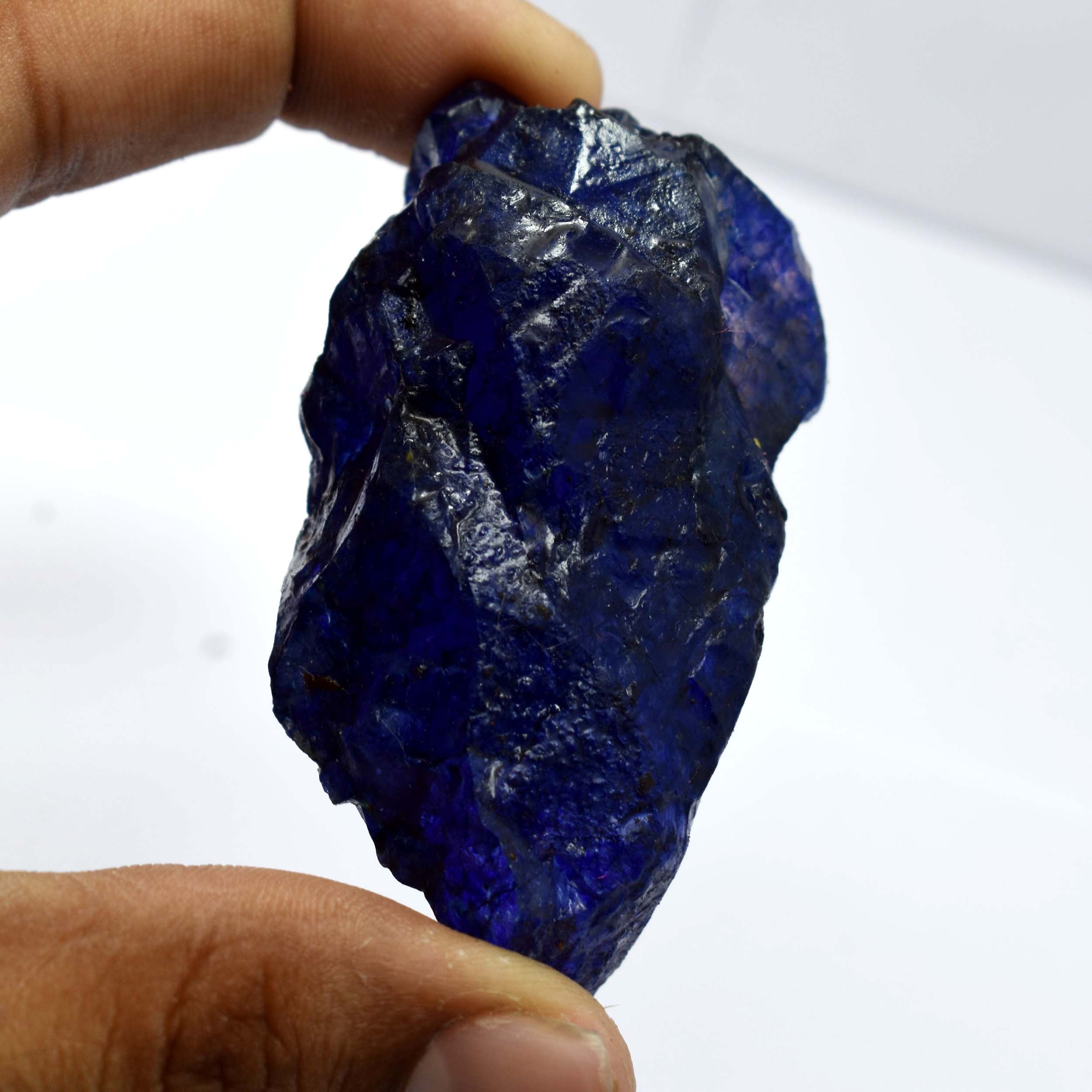 Certified Uncut Rough Natural 150.65 Ct Raw Blue Sapphire Loose Gemstone Healing Properties Best For Birthday Gift