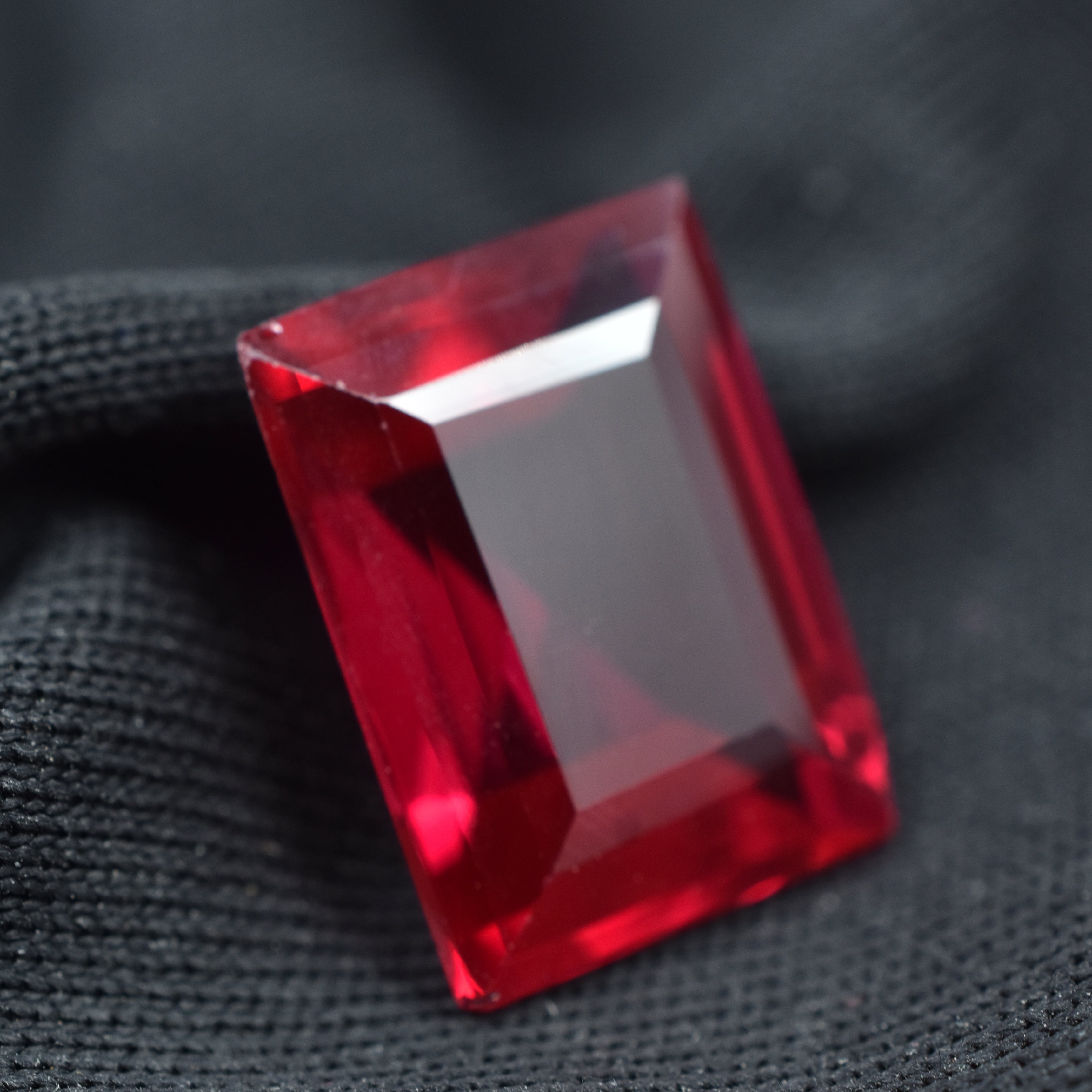 AAA+ Quality Ruby Red 8.40 Emerald Shape Natural Loose Gemstone Certified Ruby Red Excellent Cut Gemstone