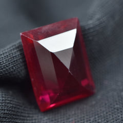 AAA+ Quality Ruby Red 8.40 Emerald Shape Natural Loose Gemstone Certified Ruby Red Excellent Cut Gemstone