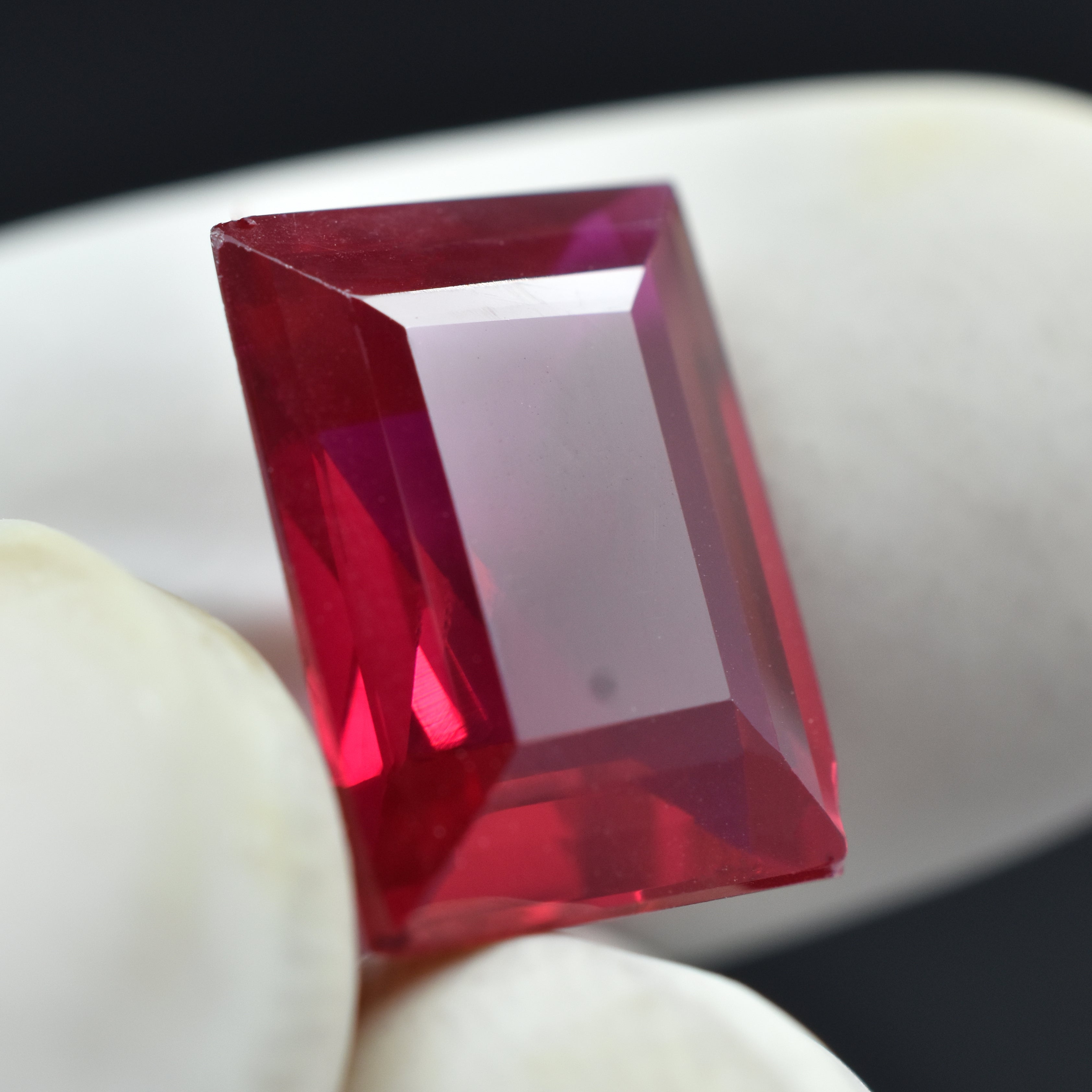 AAA+ Quality Ruby Red 8.40 Emerald Shape Natural Loose Gemstone Certified Ruby Red Excellent Cut Gemstone