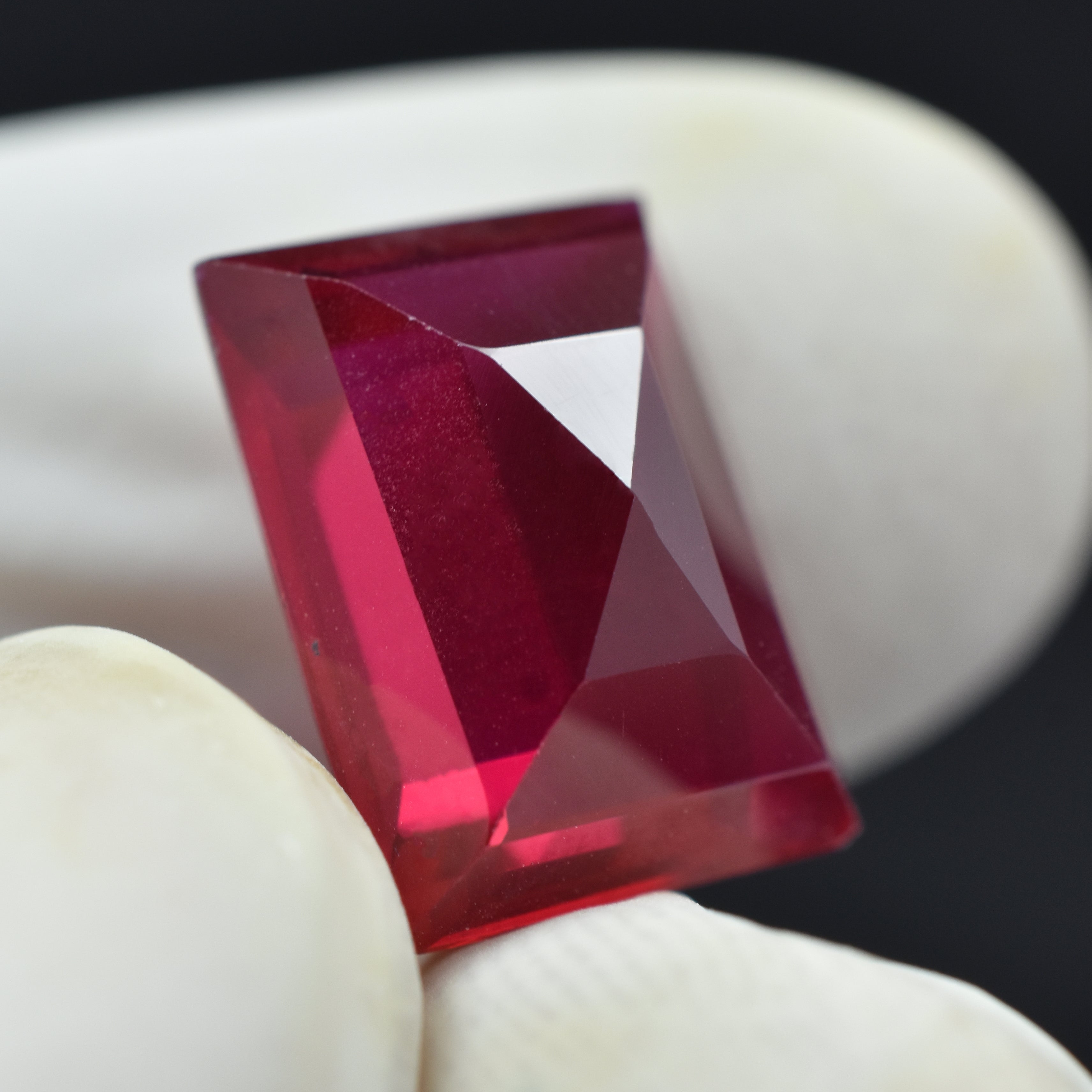 AAA+ Quality Ruby Red 8.40 Emerald Shape Natural Loose Gemstone Certified Ruby Red Excellent Cut Gemstone