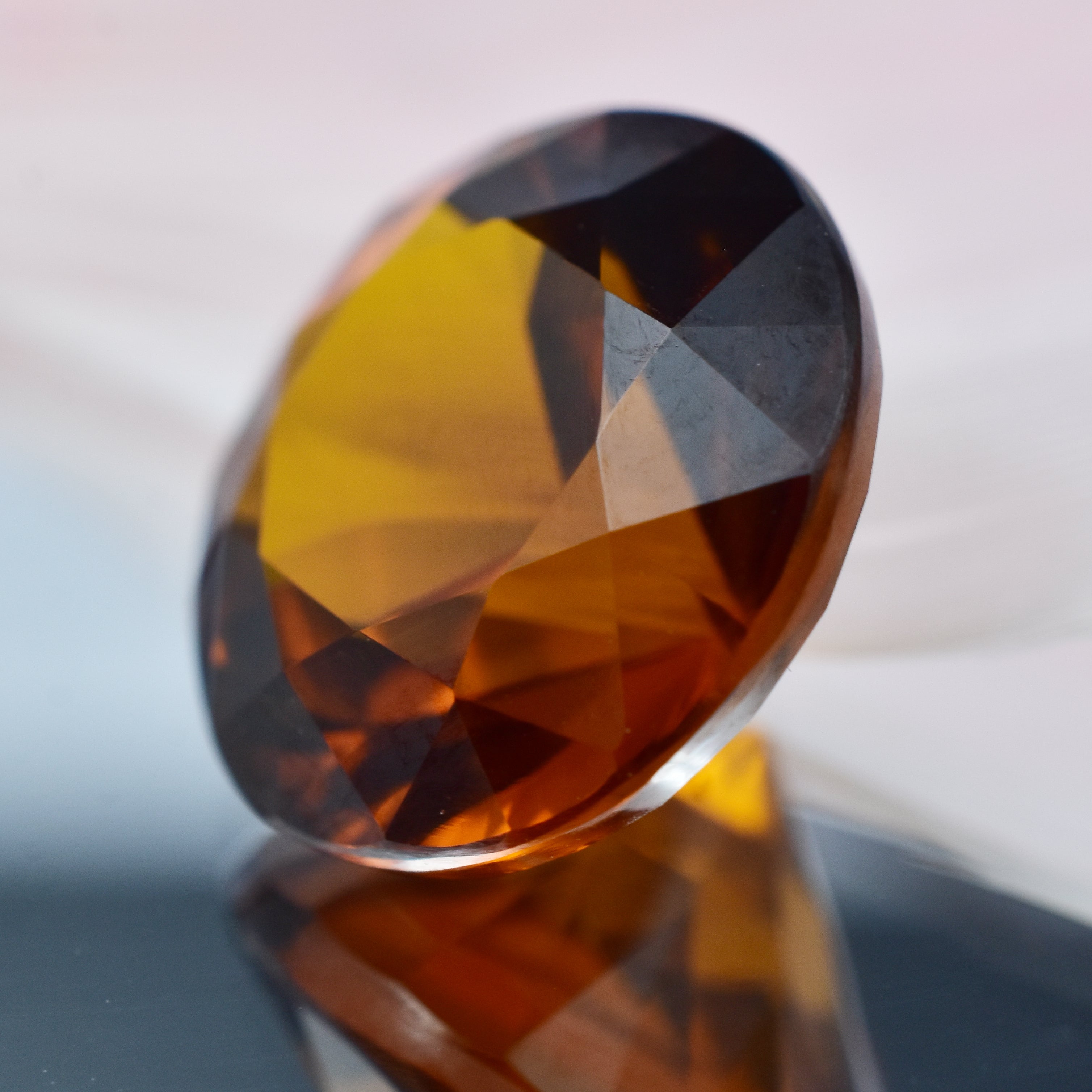 Perfect Sapphire Gemstone For Jewelry 9.75 Carat Round Shape Certified Orange Color Sapphire Natural Loose Gemstone Best For Conflict-Free Gemstone