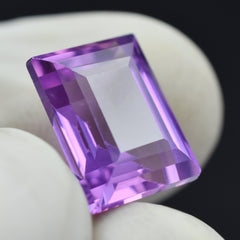 Amazing Purple Tanzanite Gemstone 6.55 Carat Certified Emerald Shape Natural Loose Tanzanite Gemstone