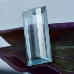 Best Certified 5.05 Carat Baguette Shape Natural Blue Aquamarine Loose Gemstone Protection from Negative Energies Aquamarine Blue Gem