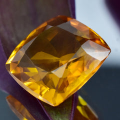 Best Certified Symbolism Sapphire Gem 7.45 Carat Square Cushion Cut Beautiful Yellow Sapphire Natural Loose Gemstone