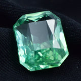 Impressive Sapphire Gemstone Certified Montana Sapphire 10.25 Carat Emerald Cut Natural Bluish Green Loose Gemstone