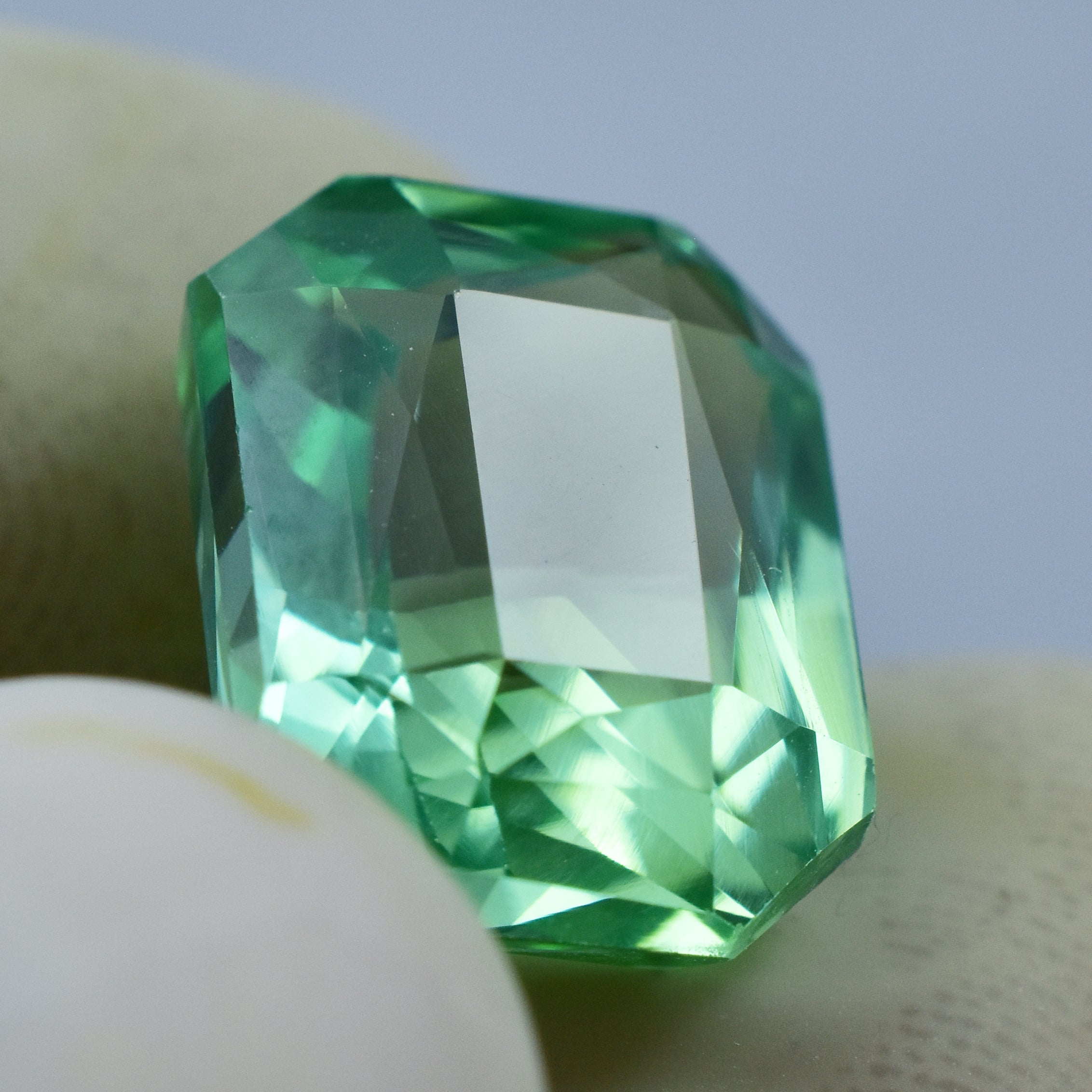 Impressive Sapphire Gemstone Certified Montana Sapphire 10.25 Carat Emerald Cut Natural Bluish Green Loose Gemstone