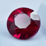 Beautiful Ruby Gem 10.15 Carat Burmese Ruby Red Round Cut Natural Certified Loose Gemstone