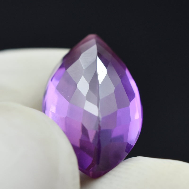 9.56 Ct Purple Sapphire marquise cut closeup for jewelry