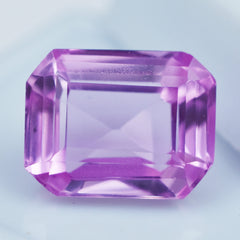 Gorgeous Sapphire Gemstone 8.25 Carat Emerald Cut Certified Natural Pink Sapphire Loose Gemstone