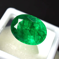 Green Oval 8.50 Ct Extremely Rare Natural Green Emerald Oval Shape CERTIFIED Emerald Green Loose Gemstone