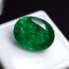 Green Oval 8.50 Ct Extremely Rare Natural Green Emerald Oval Shape CERTIFIED Emerald Green Loose Gemstone