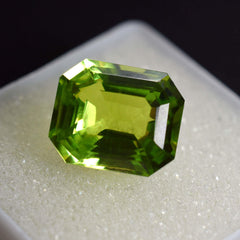 Peridot From Afghanistan 10.20 Carat Natural Green Peridot Emerald Shape Certified August Stone Green Peridot Rare Loose Gemstone For Your Positivity & Strength Best Jewelry Making Stone