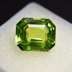 Peridot From Afghanistan 10.20 Carat Natural Green Peridot Emerald Shape Certified August Stone Green Peridot Rare Loose Gemstone For Your Positivity & Strength Best Jewelry Making Stone