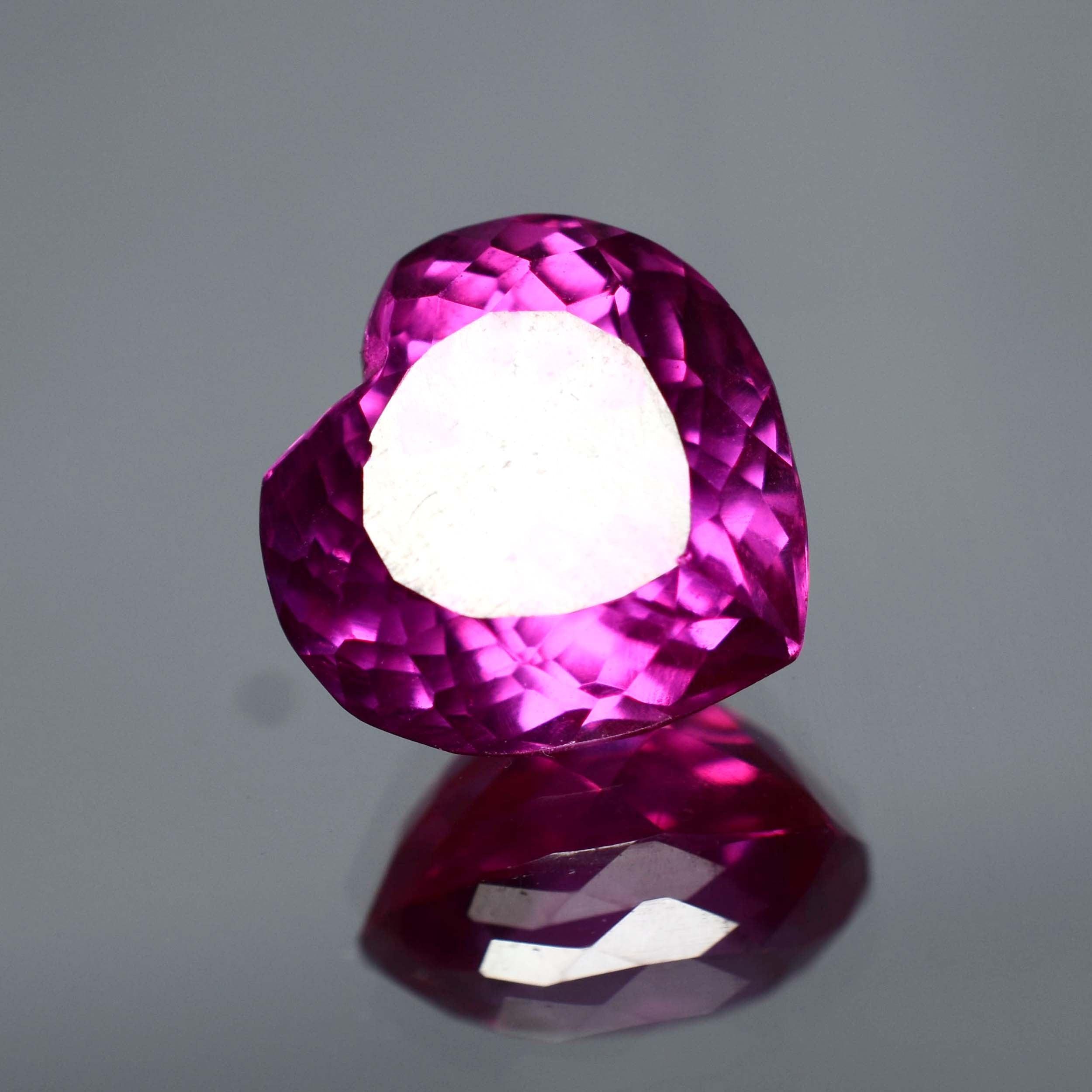 9.50 Ct Pink Heart Natural Amazing Heart Shape Pink Ruby CERTIFIED Rare Loose Gemstone