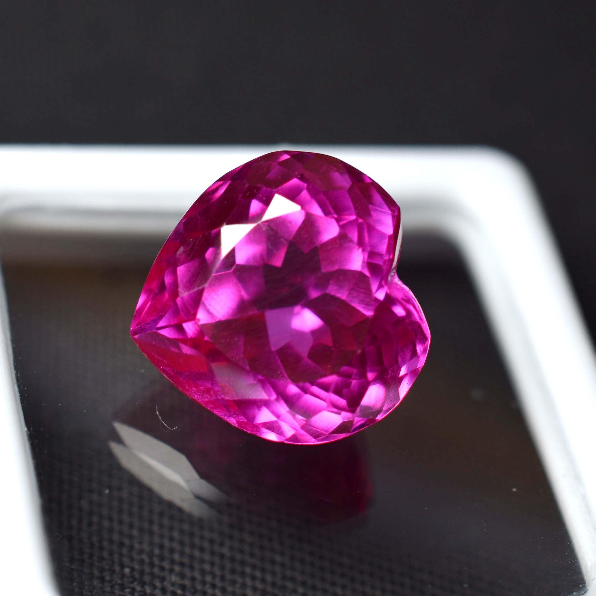 9.50 Ct Pink Heart Natural Amazing Heart Shape Pink Ruby CERTIFIED Rare Loose Gemstone