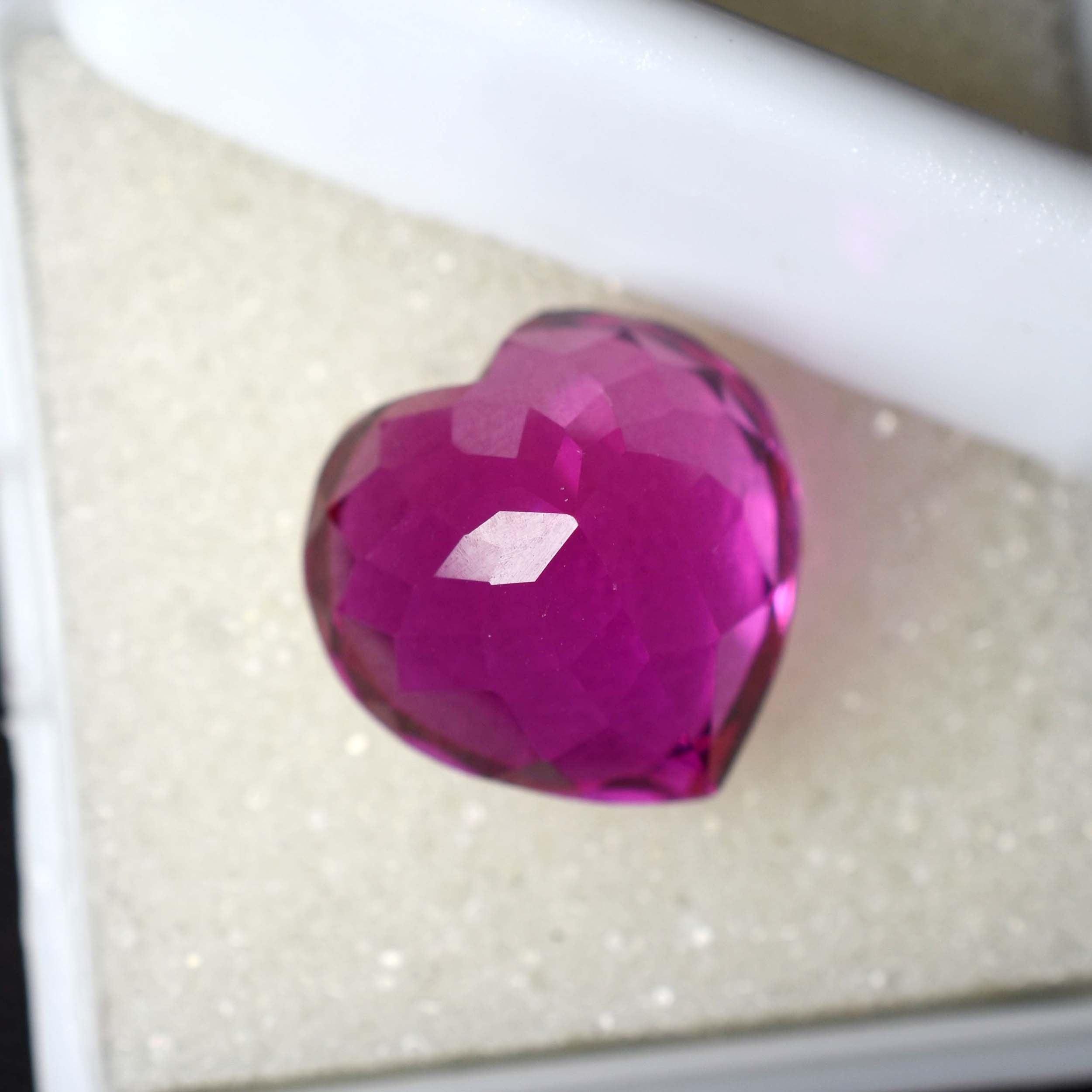 9.50 Ct Pink Heart Natural Amazing Heart Shape Pink Ruby CERTIFIED Rare Loose Gemstone