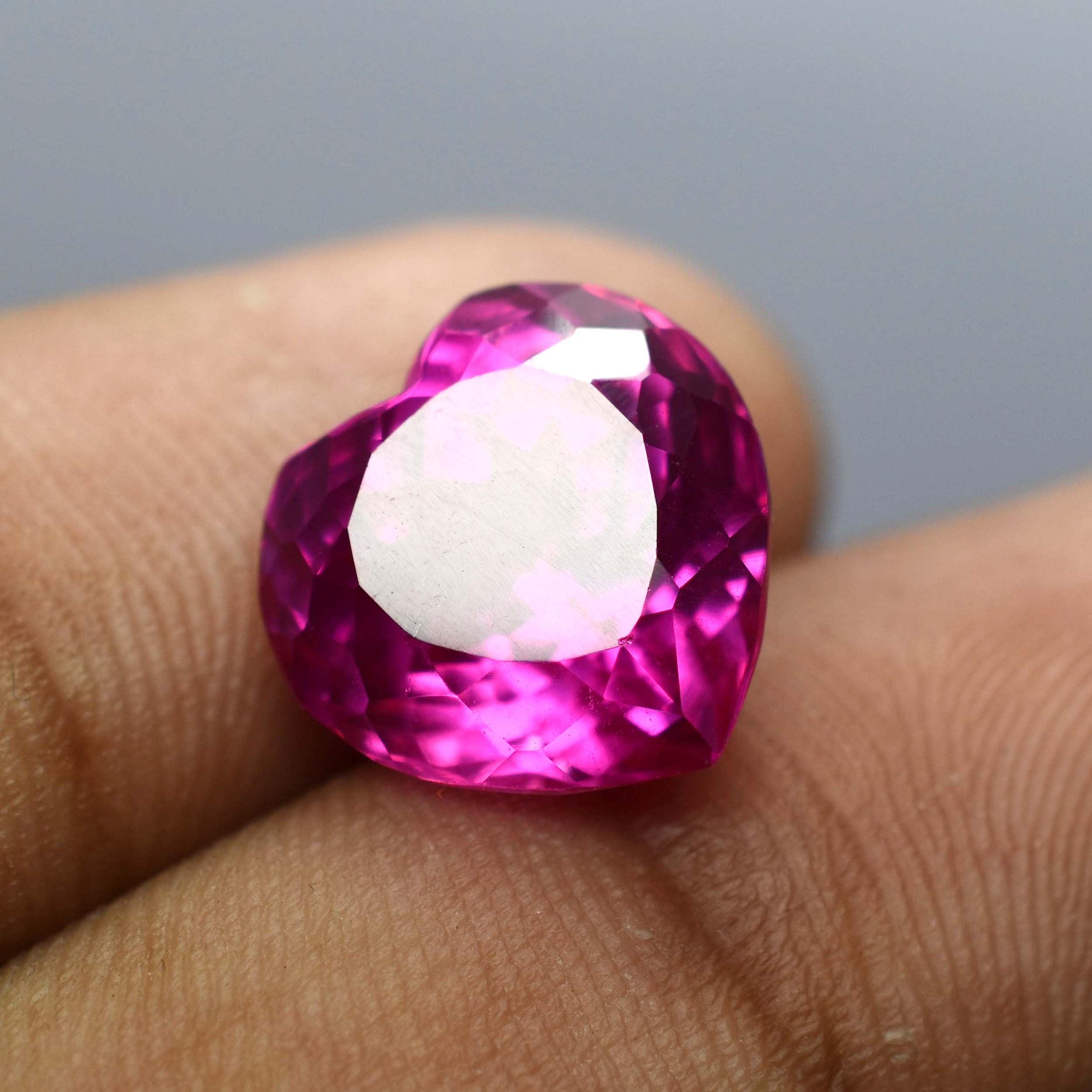 9.50 Ct Pink Heart Natural Amazing Heart Shape Pink Ruby CERTIFIED Rare Loose Gemstone