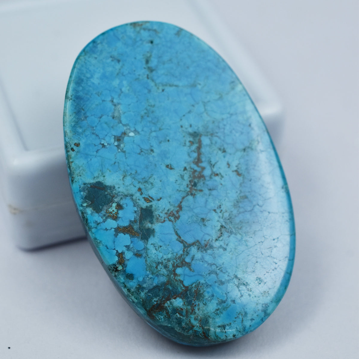 Best Offer On Turquoise !!! Blue Turquoise Slab 45.85 Carat Oval Shape Natural Certified Loose Gemstone | Free Shipping With Extra Special Gift | ON BEST PRICE |