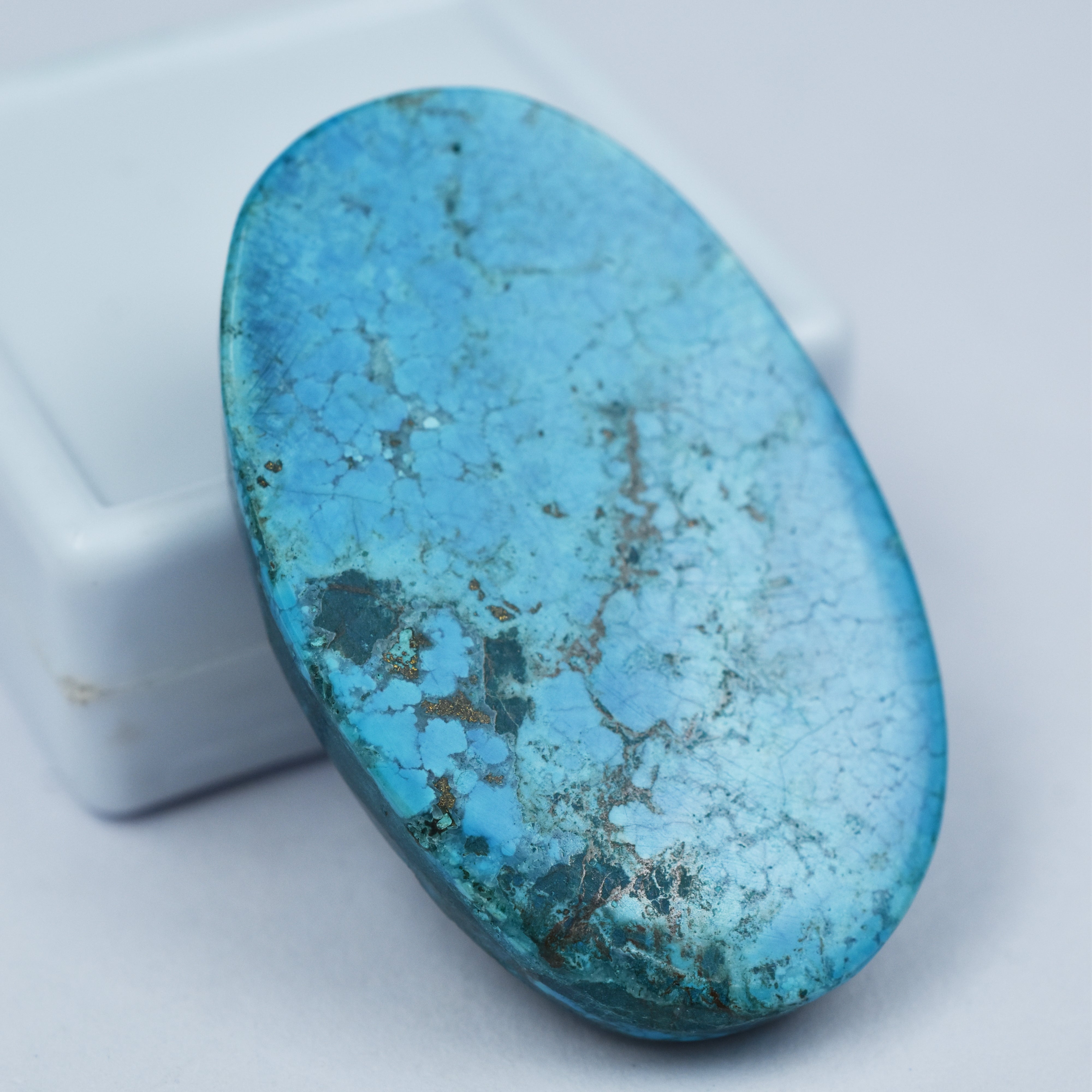 Best Offer On Turquoise !!! Blue Turquoise Slab 45.85 Carat Oval Shape Natural Certified Loose Gemstone | Free Shipping With Extra Special Gift | ON BEST PRICE |