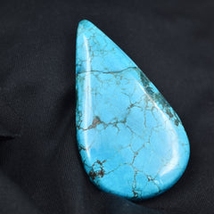 Pendant Making Natural Pear Shape 26.20 Carat Blue Turquoise Slab Certified Loose Gemstone | Best Offer | Free Delivery Free Gift