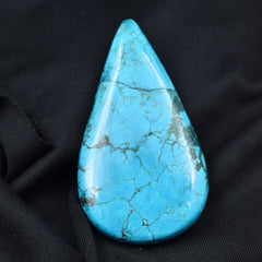 Pendant Making Natural Pear Shape 26.20 Carat Blue Turquoise Slab Certified Loose Gemstone | Best Offer | Free Delivery Free Gift