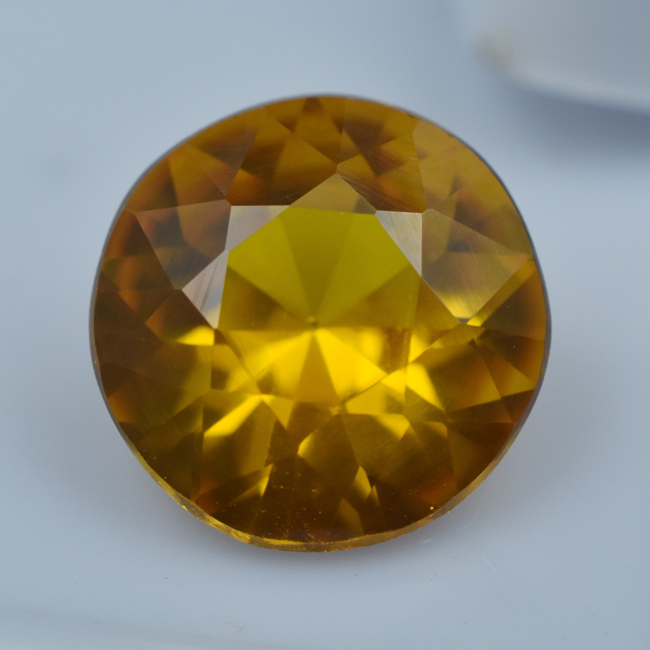 Sapphire Gem Jewelry 6.15 Carat Yellow Sapphire Round Cut Natural Certified Loose Gemstone Best For Good Fortune and Prosperity