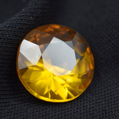 Sapphire Gem Jewelry 6.15 Carat Yellow Sapphire Round Cut Natural Certified Loose Gemstone Best For Good Fortune and Prosperity