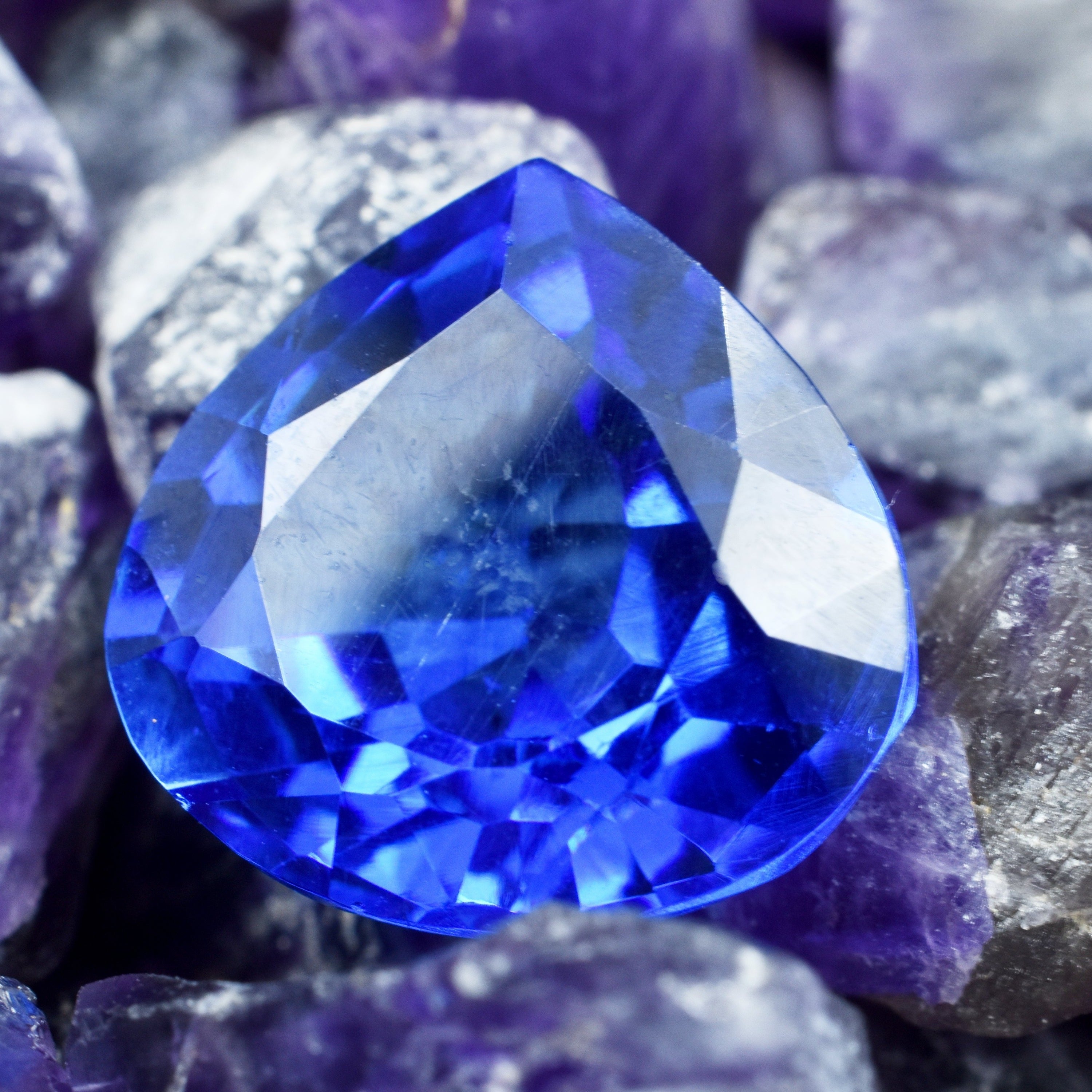 Impressive Natural Blue Tanzanite Gemstone 9.85 Carat Pear Cut Certified Tanzanite Loose Gemstone Best For Investment Potential