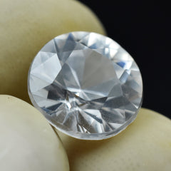 Glistening White Sapphire 6.45 Carat Round Shape Certified Natural White Loose Gemstone Most Demandable Stone