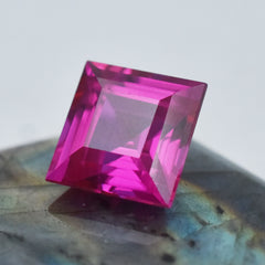 13.15 Carat Prettiest Pink Ruby Gemstone Square Cut Certified Natural Pink Gemstone Best For Jewelry Collection