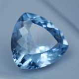 September Sapphire Gem Natural Certified 4.00 Carat Natural Trillion Cut Light Blue Sapphire Loose Gemstone