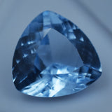 September Sapphire Gem Natural Certified 4.00 Carat Natural Trillion Cut Light Blue Sapphire Loose Gemstone